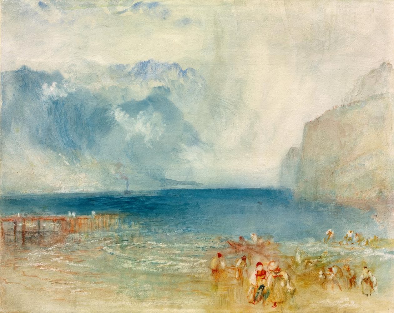 Den første damper på Luzern-søen af Joseph Mallord William Turner