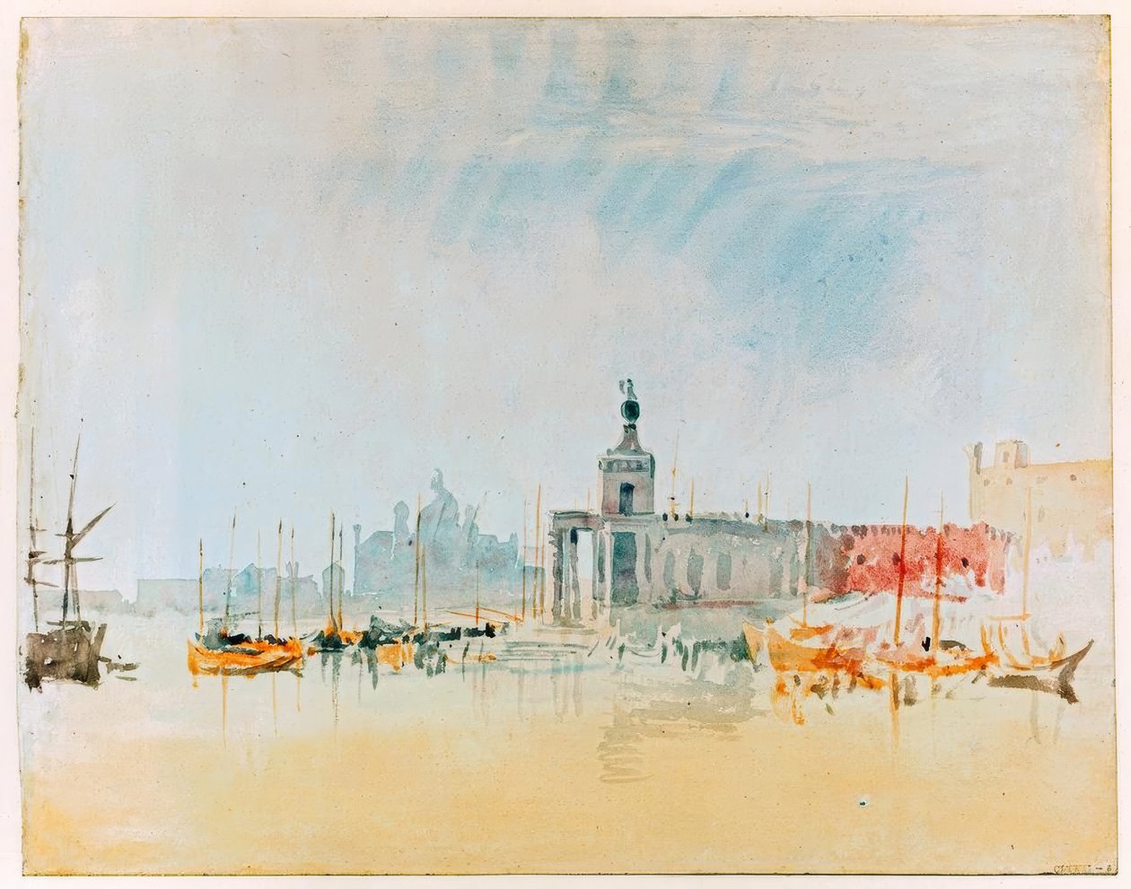 Punta della Dogana, med Zitelle i det fjerne af Joseph Mallord William Turner