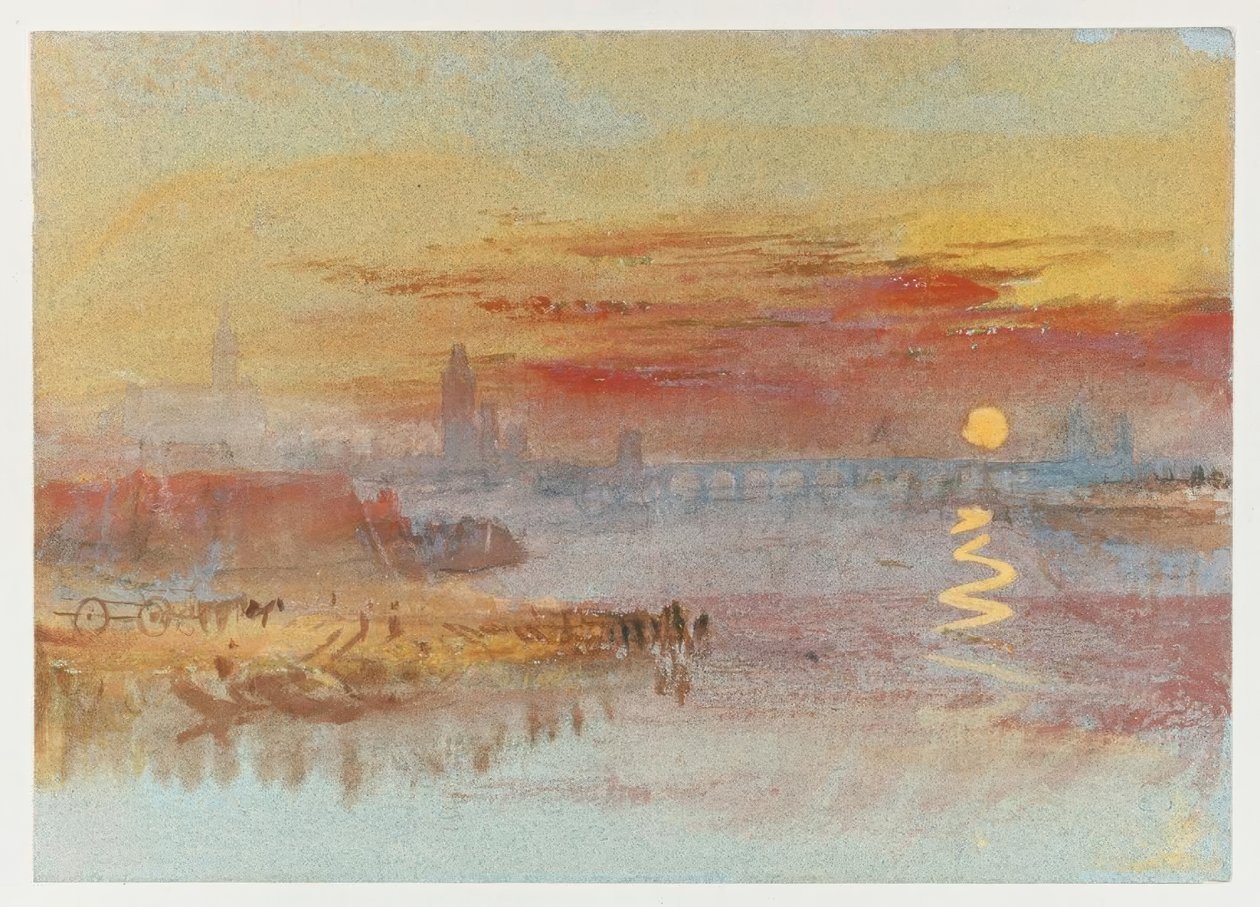 Den skarlagenrøde solnedgang af Joseph Mallord William Turner