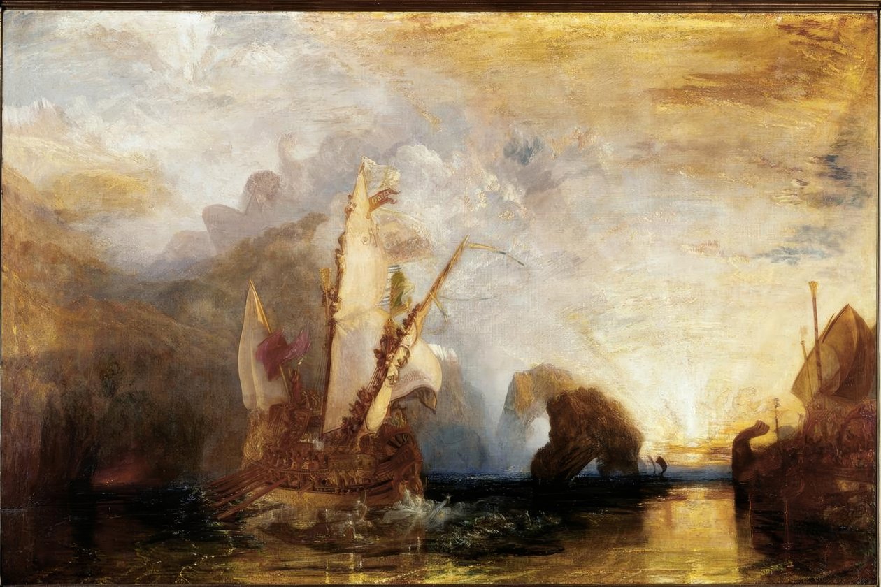 Ulysses deriding Polyphemus - Homers Odyssey af Joseph Mallord William Turner