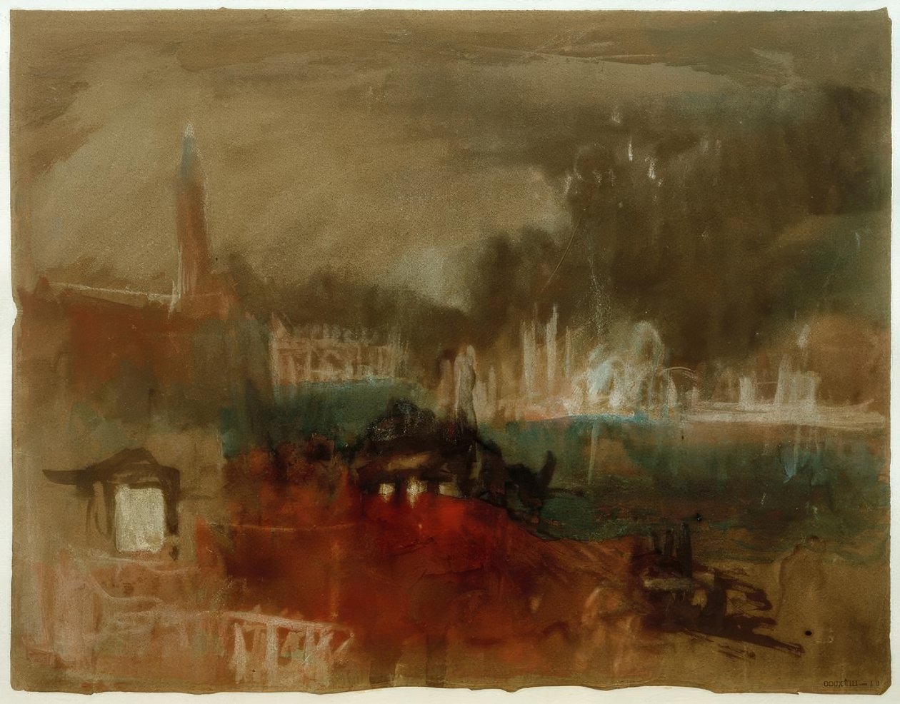 Venedig: Fyrværkeri på Molo af Joseph Mallord William Turner