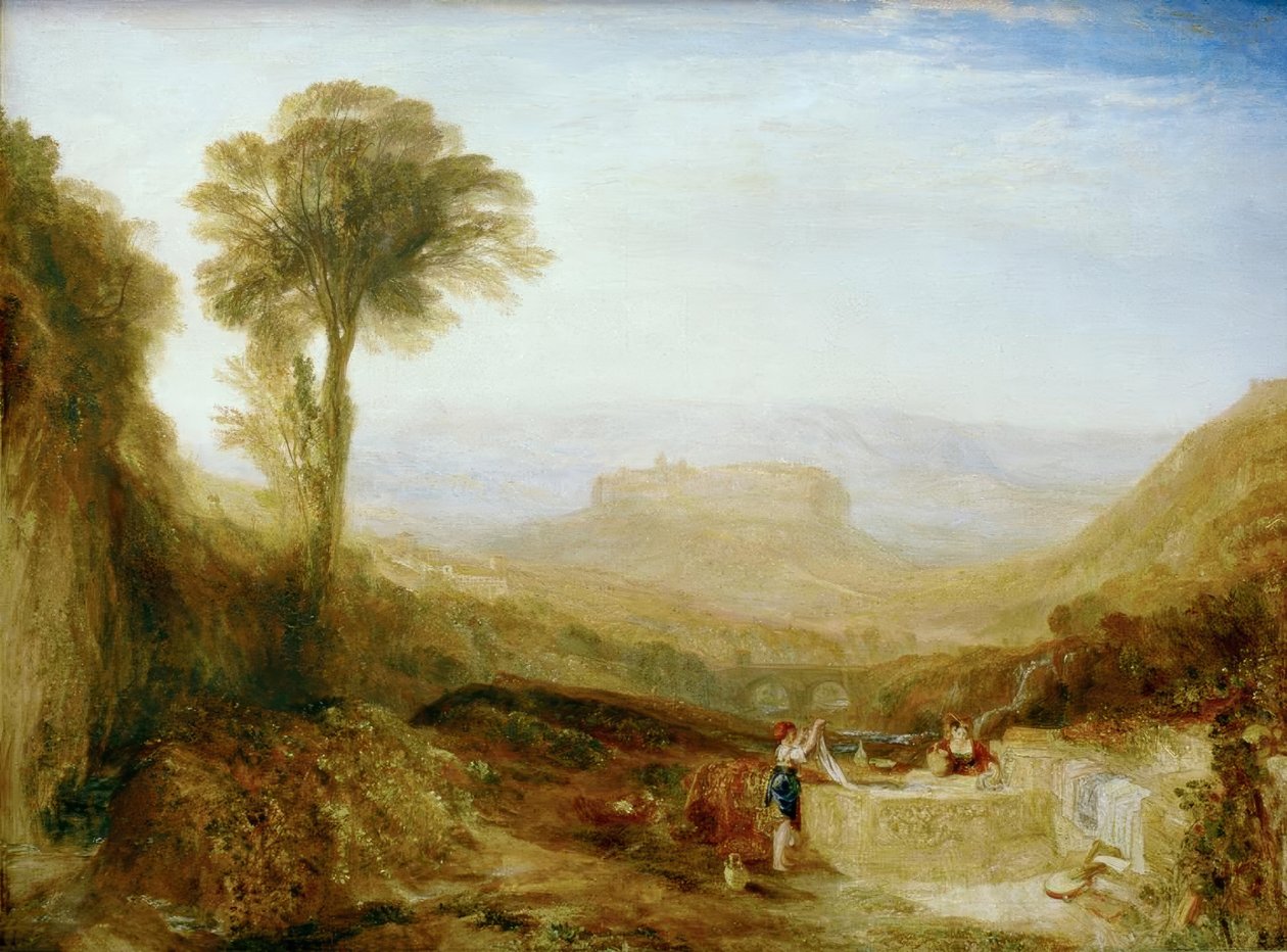 Udsigt over Orvieto, malet i Rom af Joseph Mallord William Turner