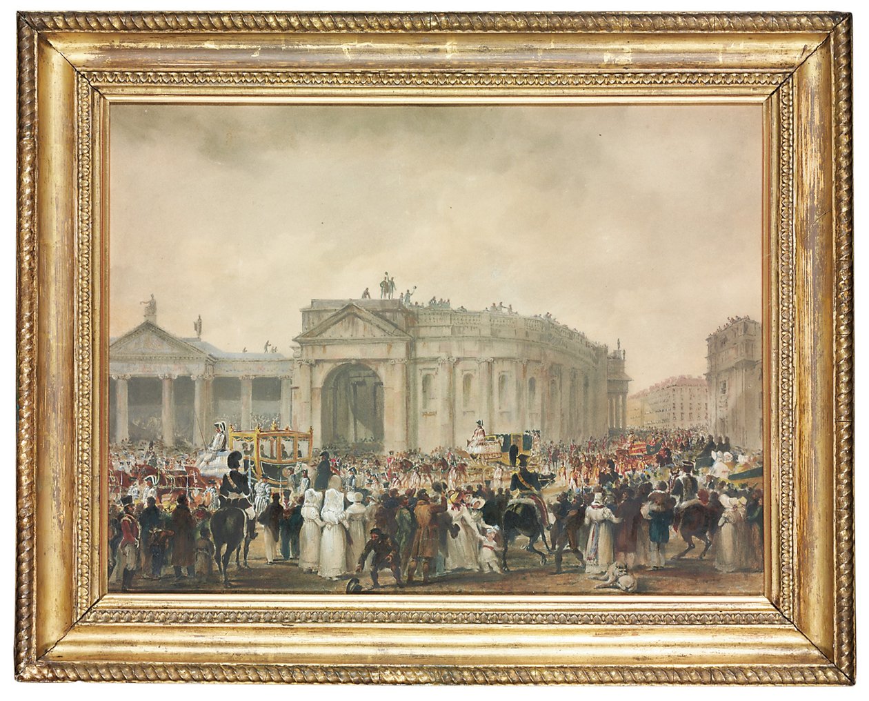 King George IV på College Green, Dublin af William Turner de Lond