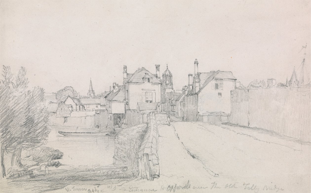 Oxford, Folly Bridge af William Turner of Oxford