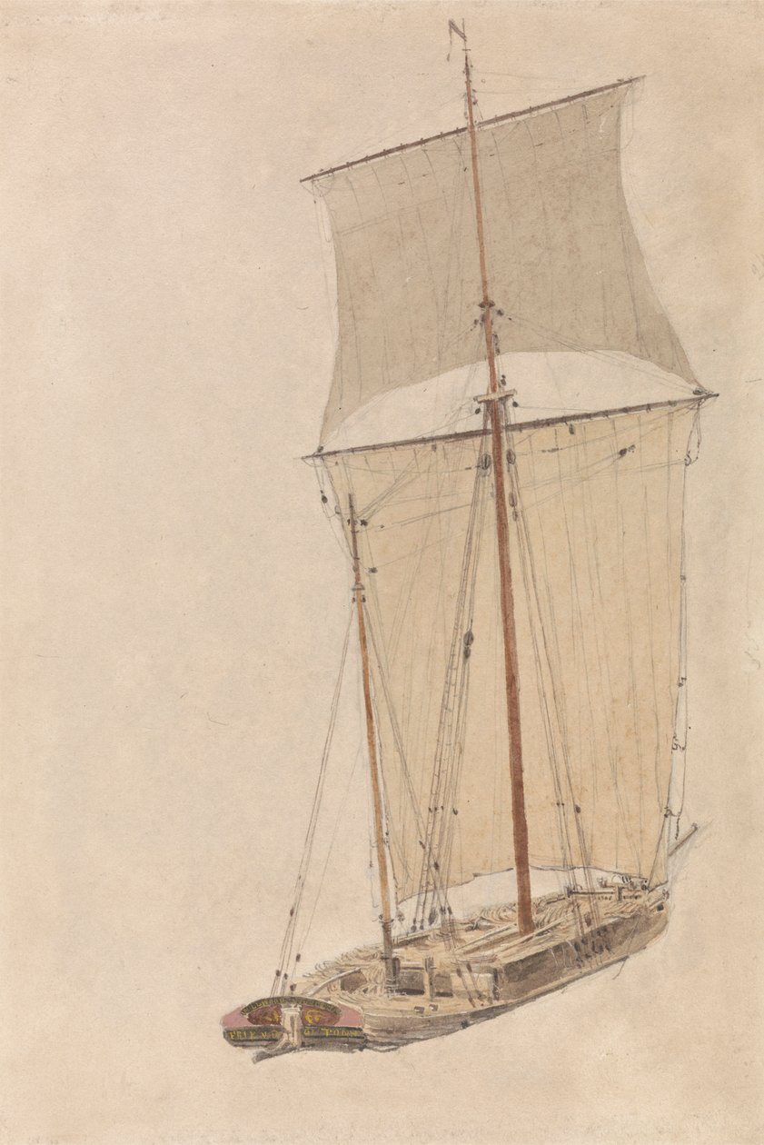 "Friend"-sejlskibet ved Upton-on-Severn af William Turner of Oxford