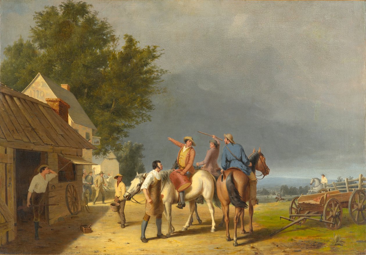 Første nyhed om slaget ved Lexington, 1847 af William Tylee Ranney