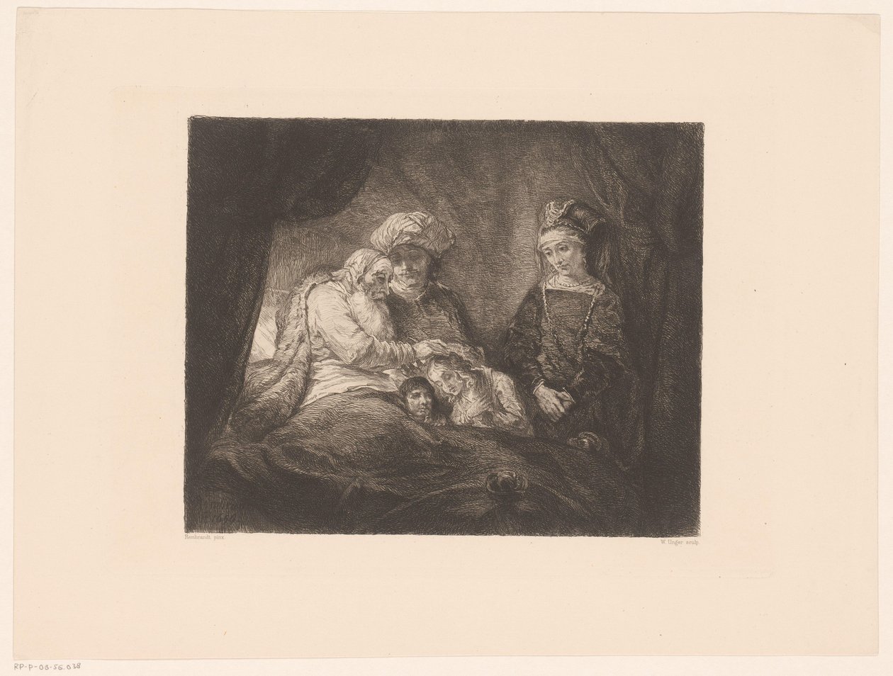 Jakob velsigner Efraim og Manasse af William Unger