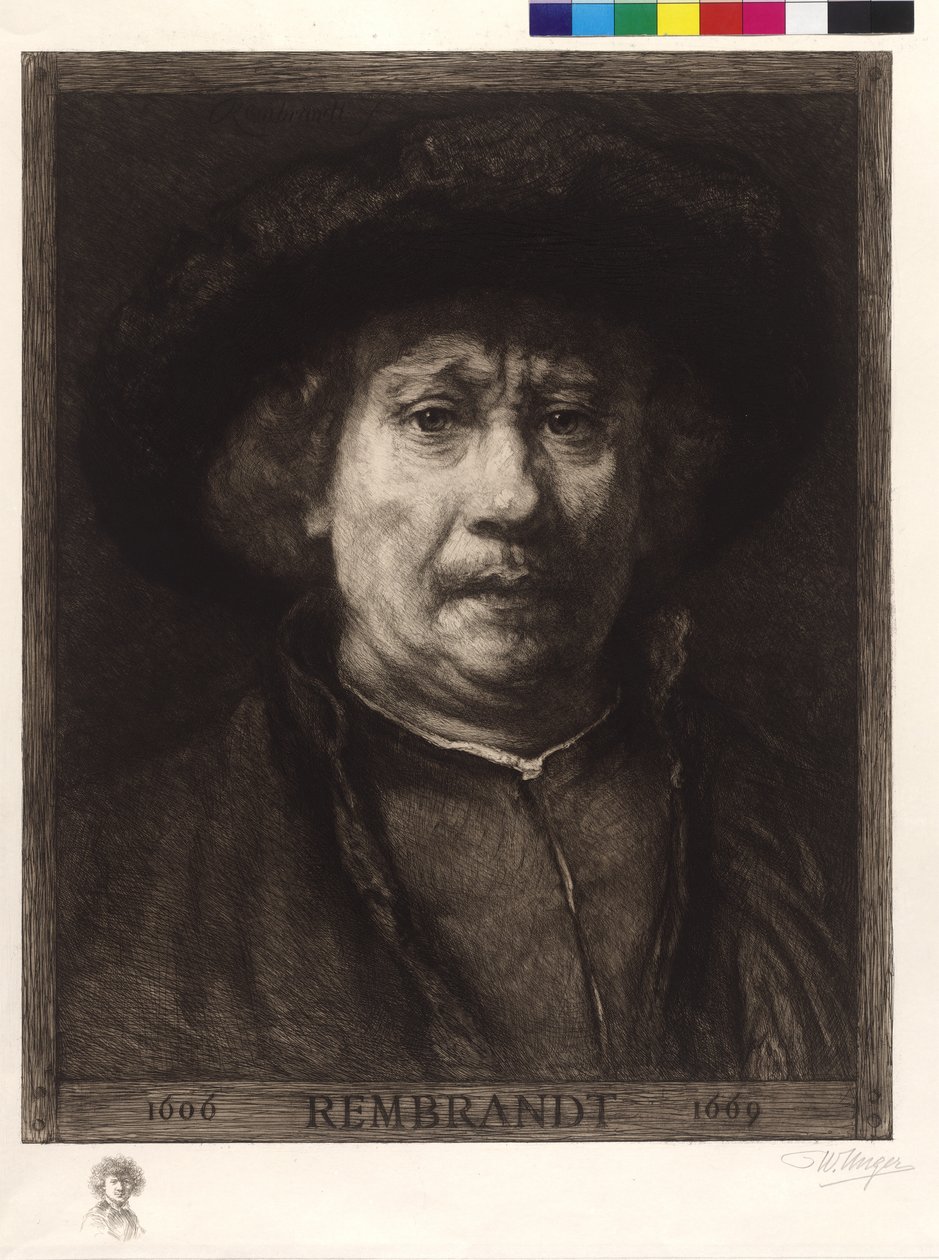 Selvportræt af Rembrandt af William Unger