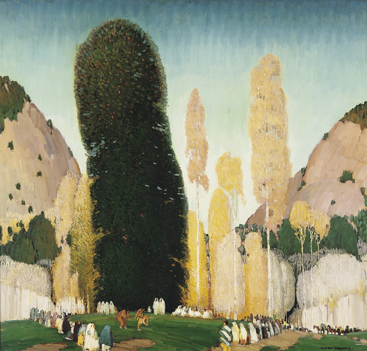 A Mountain Ceremony, ca. 1930 (olie på lærred) af William Victor Higgins