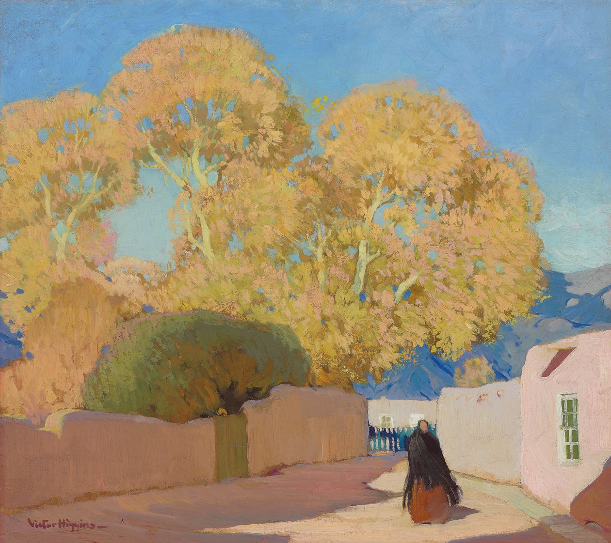 Canyon Drive, Santa Fe, ca. 1914 (olie på lærred) af William Victor Higgins