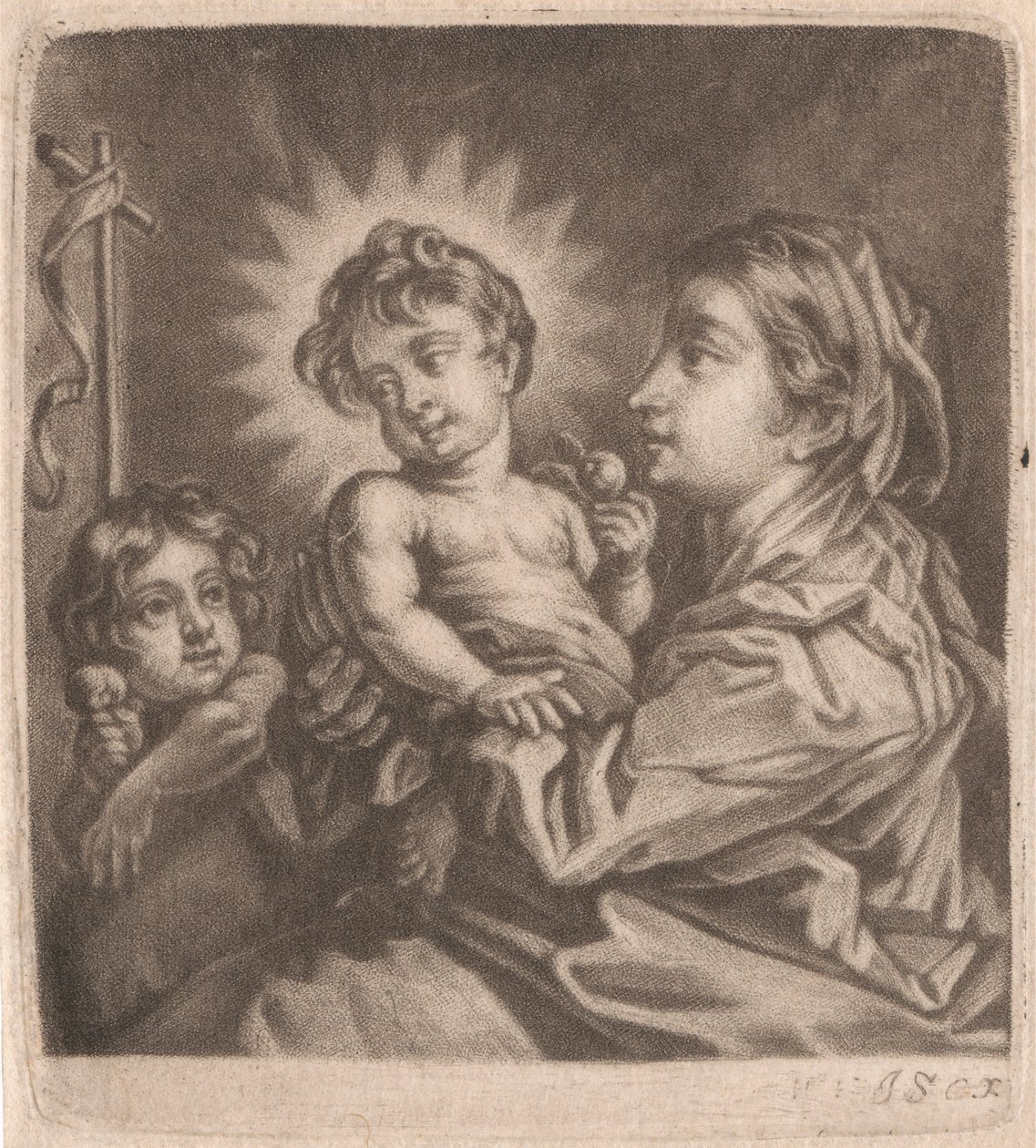 Jomfru, Kristusbarn og Sankt Johannes af William Vincent