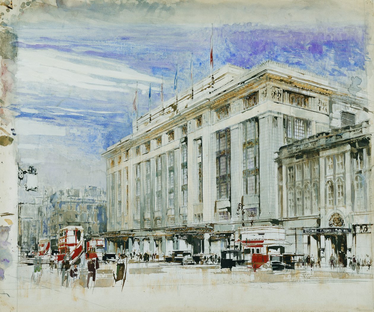 A Perspective Design for Derry and Toms, Kensington High Street (fl af William Walcot