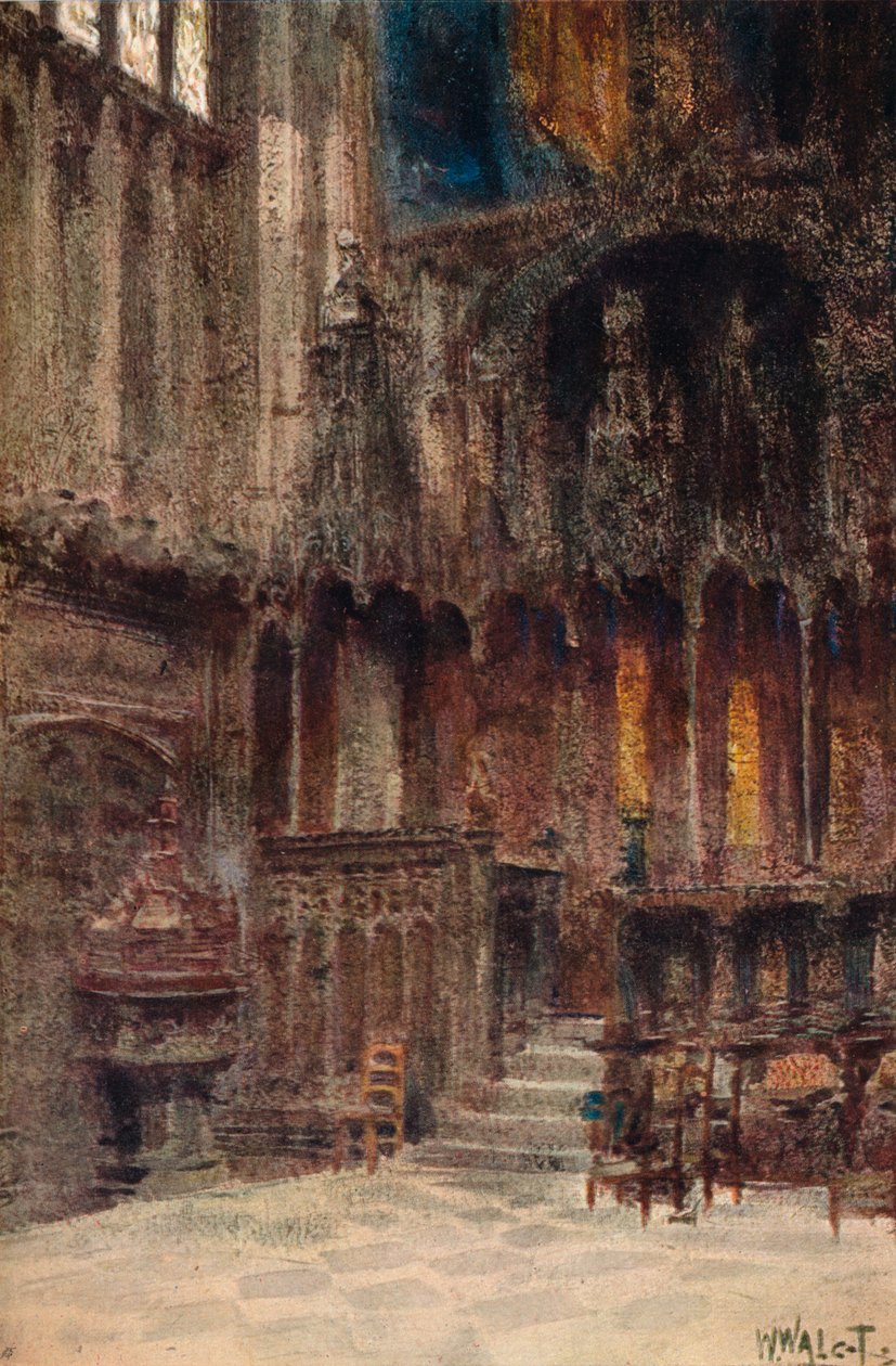 Kapel af Henry VII, Westminster Abbey, c1907. af William Walcot