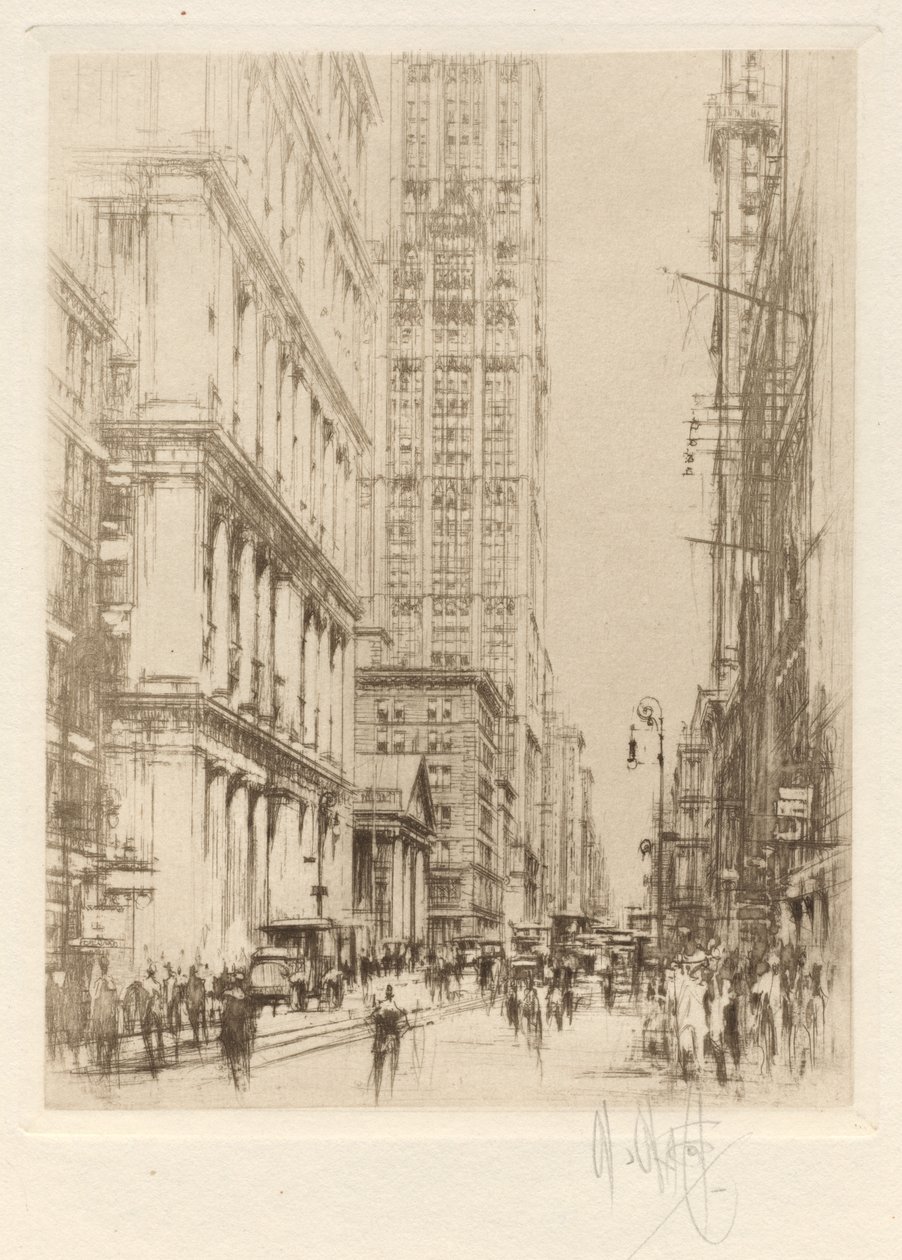 Lower Broadway, Down-Town New York af William Walcot