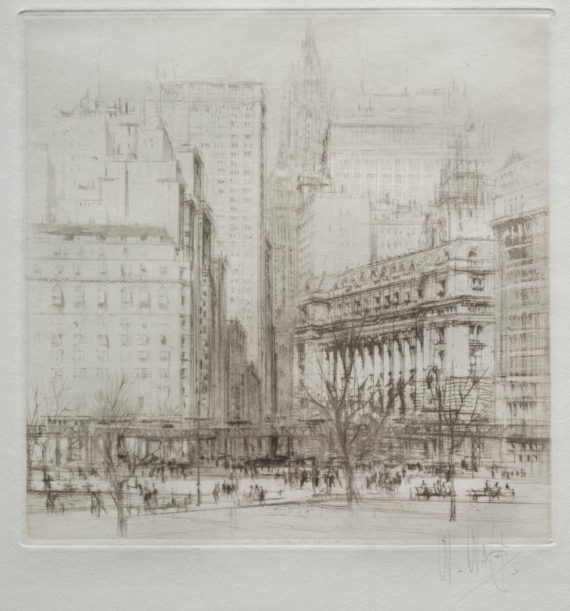 New York City: Battery Place af William Walcot
