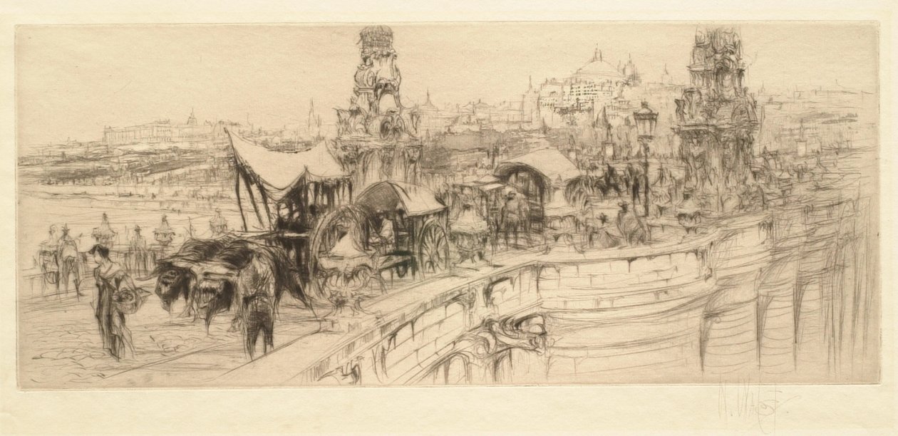 Toledo-broen (Puente de Toledo), Madrid af William Walcot