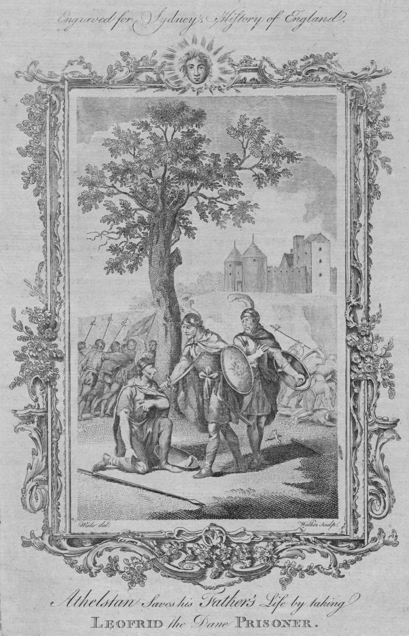 Athelstan redder sin fars liv ved at tage Leofrid den danske til fange, 1773. af William Walker