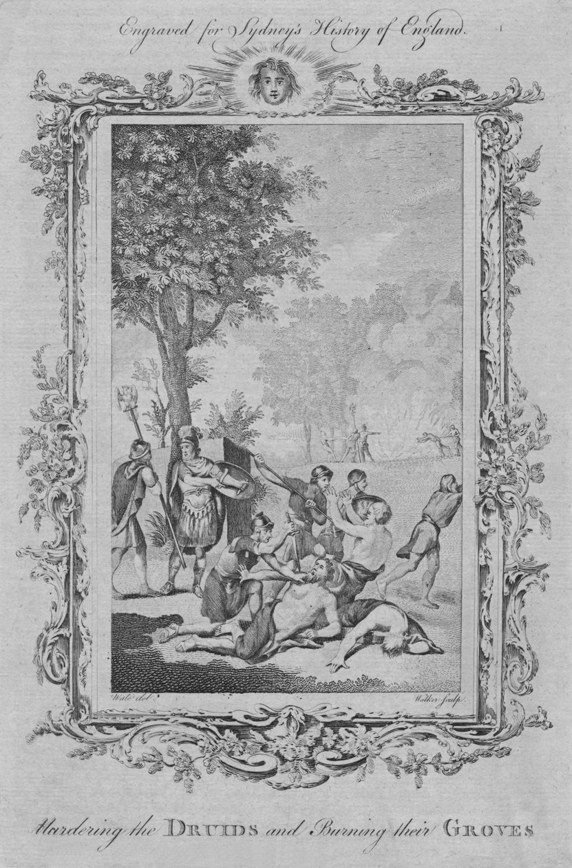 At myrde druiderne og brænde deres lunde, 1773. af William Walker