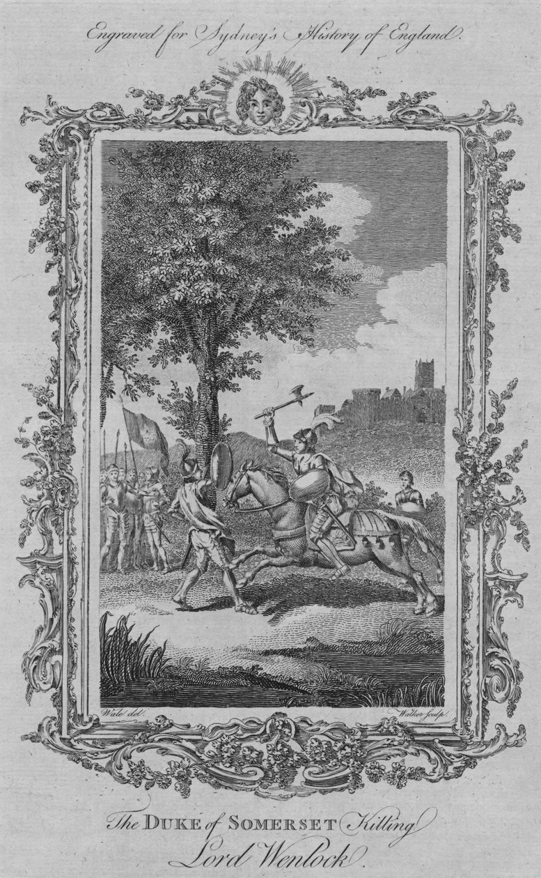 Hertugen af Somerset dræber Lord Wenlock, 1773. af William Walker