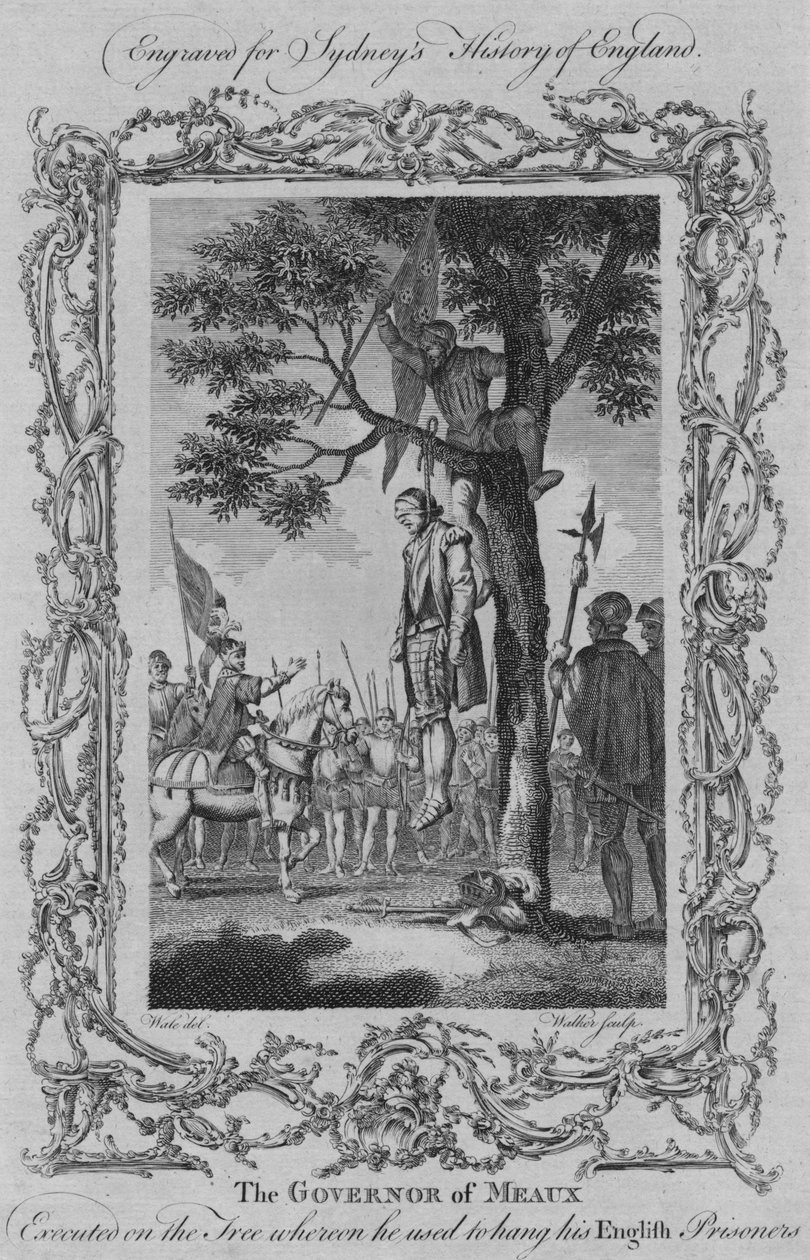 Guvernøren af Meaux henrettede på træet, hvorpå han plejede at hænge sine engelske fanger, 1773. af William Walker