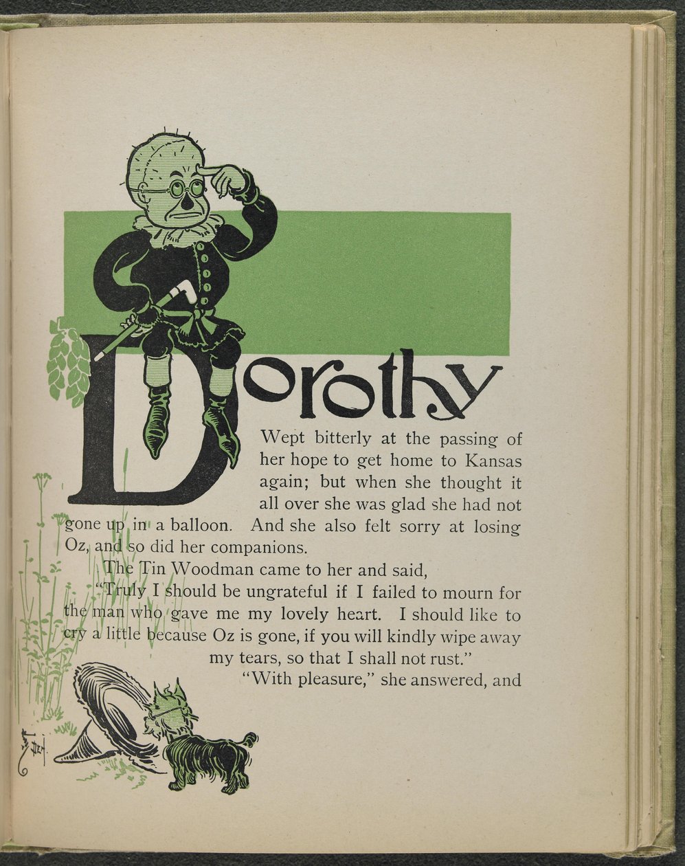 Illustration fra "Den vidunderlige troldmand fra Oz" af Lyman Frank Baum af William Wallace Denslow