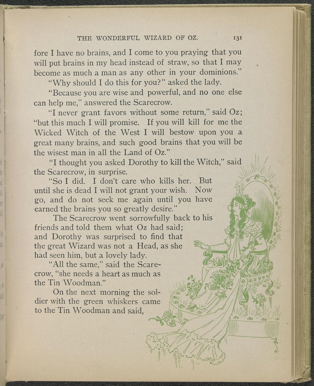 Illustration fra "Den vidunderlige troldmand fra Oz" af Lyman Frank Baum af William Wallace Denslow
