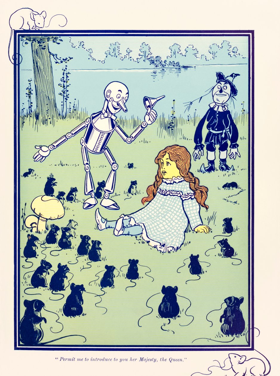 Tillad mig at præsentere dig for hendes majestæt, dronningen, fra "Den vidunderlige troldmand fra Oz" af L. Frank Baum. af William Wallace Denslow