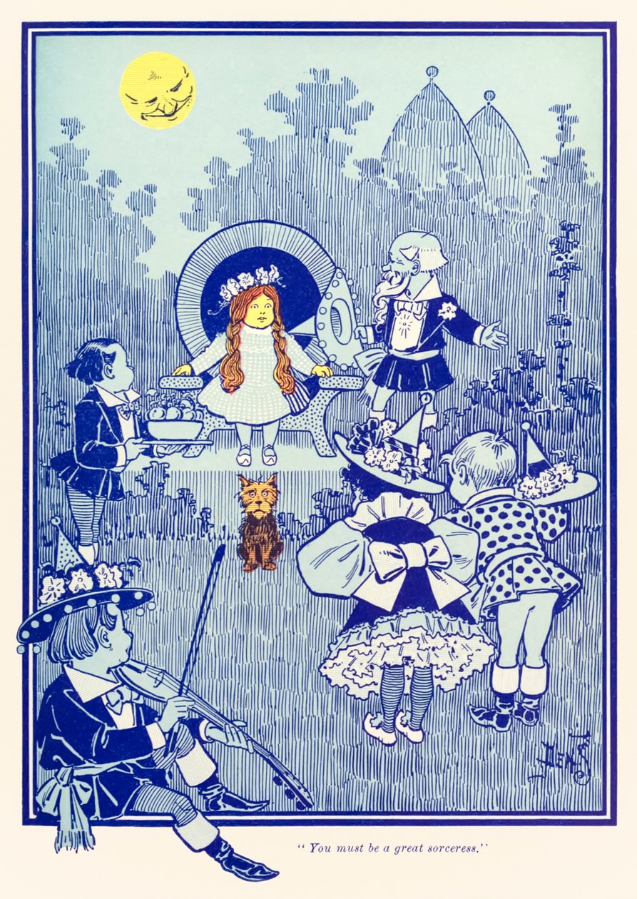 ?Du må være en stor troldkvinde.? fra ?Den vidunderlige troldmand fra Oz? af L. Frank Baum af William Wallace Denslow