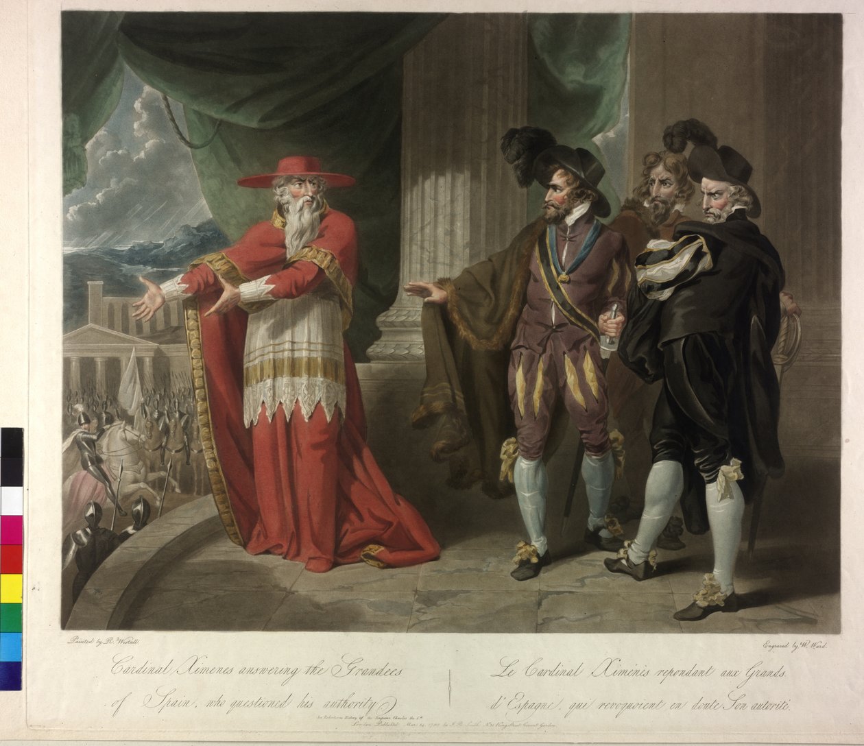 Kardinal Ximenes svarer Spaniens stormænd af William Ward