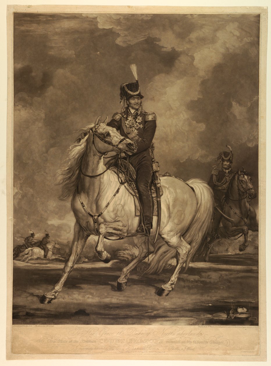 Hetman-greven Platoff monteret på sin yndlingsoplader af William Ward