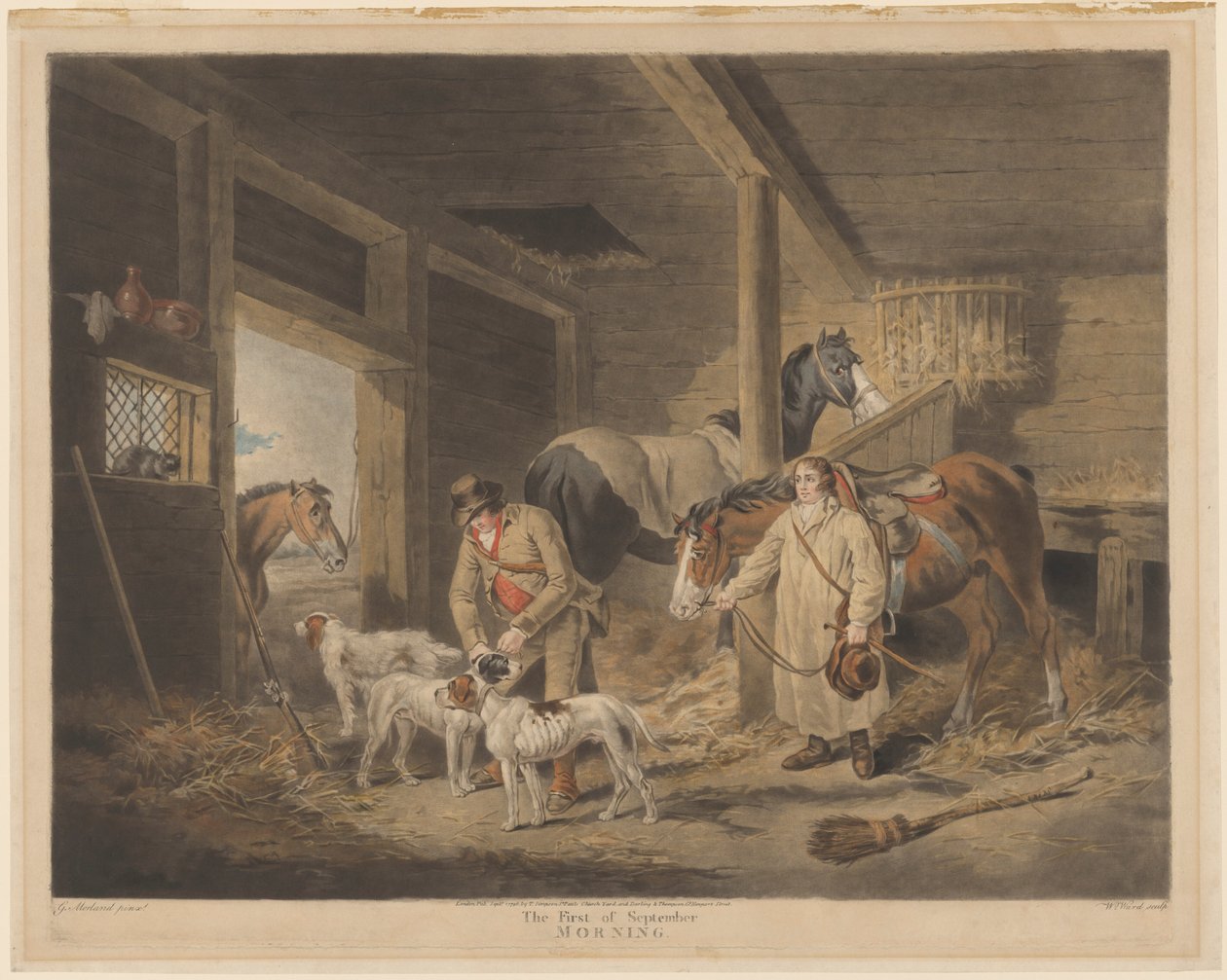 Den første september, morgen af William Ward after George Morland