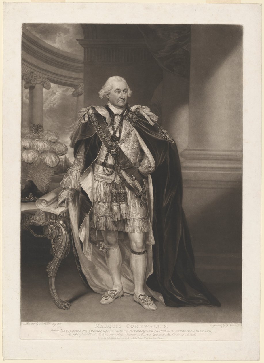 Lord Cornwallis af William Ward after Sir William Beechey
