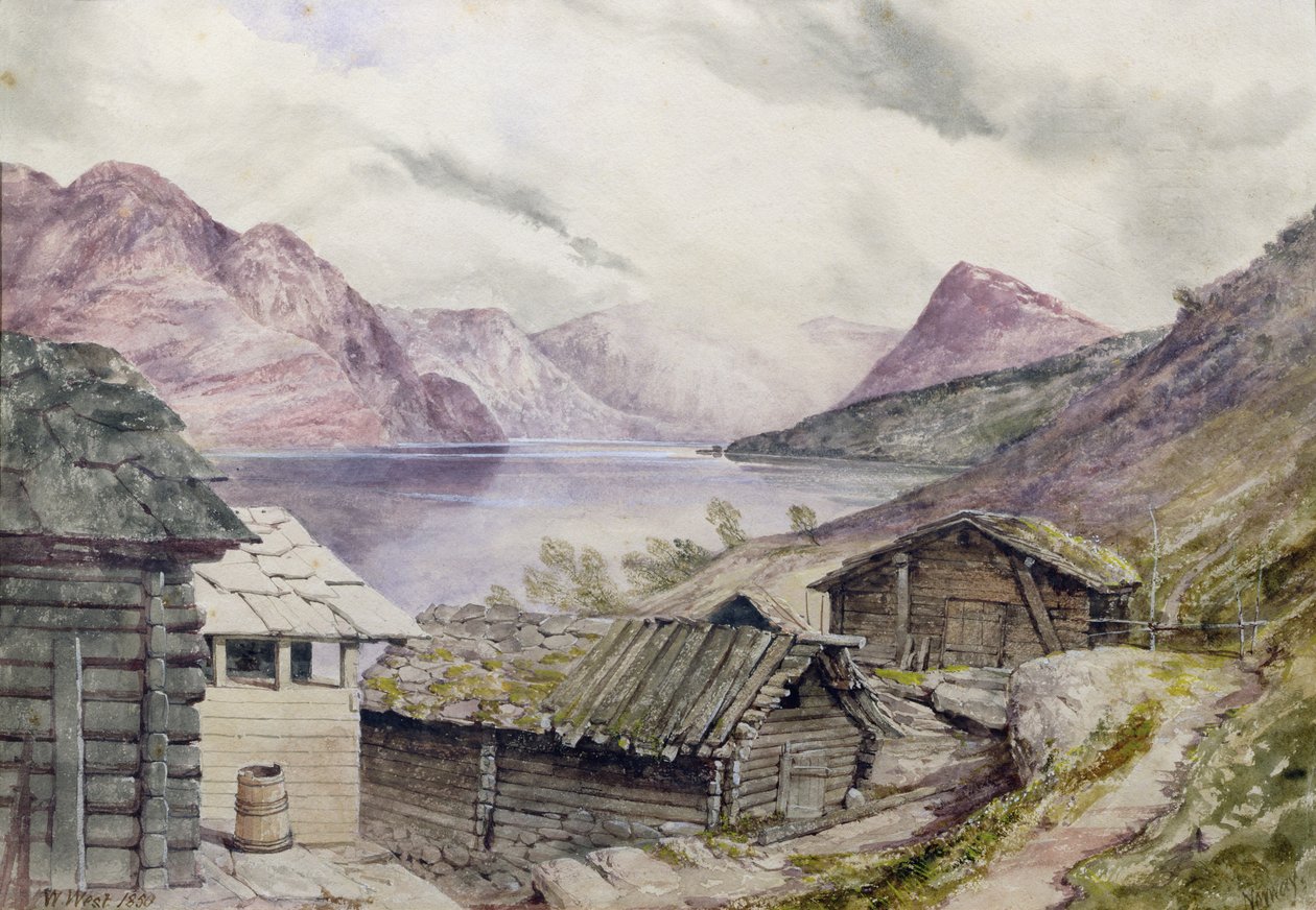 Romsdal Fjord, 1850 af William West