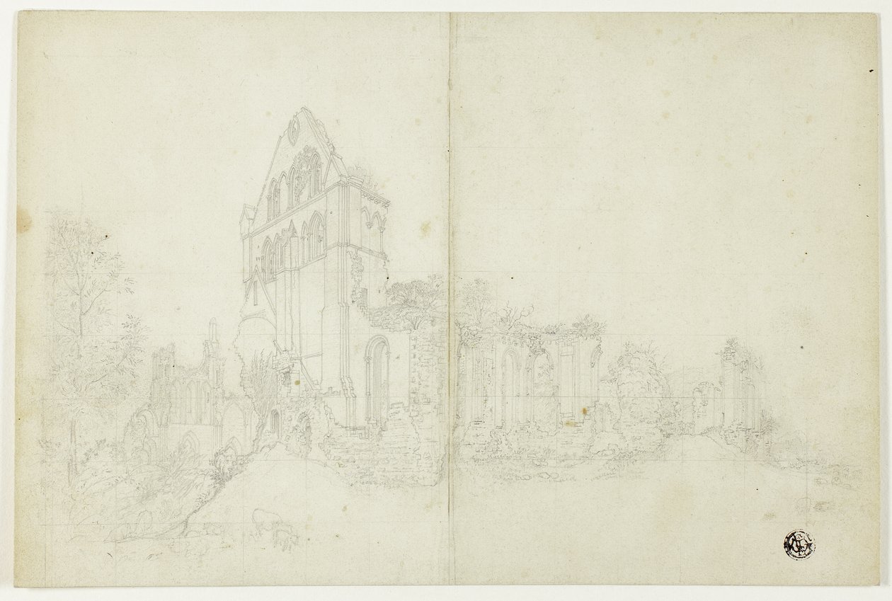 Byland Abbey, Yorkshire af William Westall
