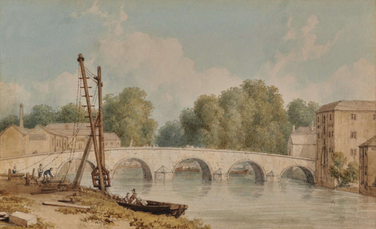 Maidstone Bridge af William Westall