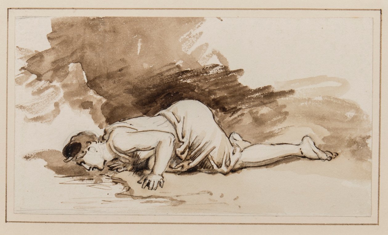 Narcissus (pen, pensel og blæk på papir) af William Westall