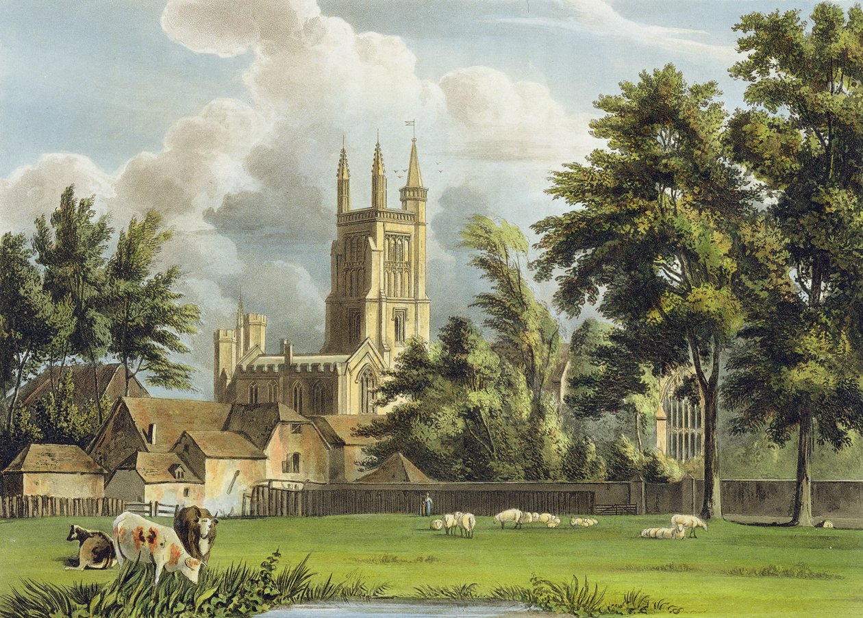 Winchester College from the Meadow, fra 