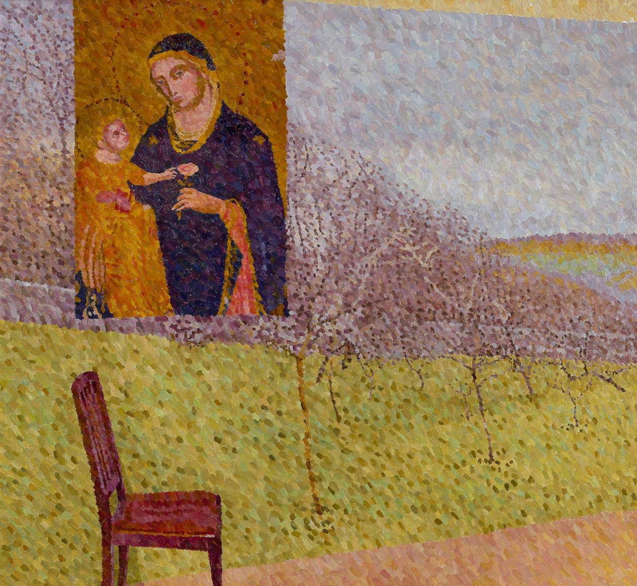 Madonna With Landscape, 2021 (olie på lærred) af William Wilkins