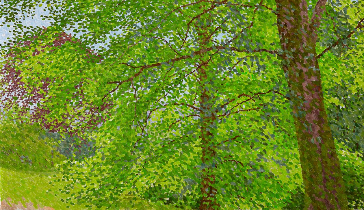 Sommermorgen, 2020 (olie på lærred) af William Wilkins