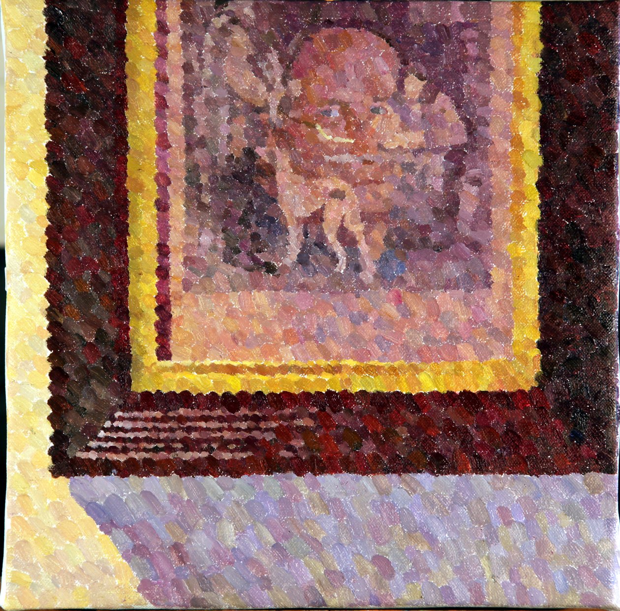 Trompetistens hund, 2014 (Olie på lærred) af William Wilkins