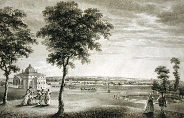 Foots-Cray Place i Kent, sæde for Bourchier Cleeve Esq. (1715-60) (gravering) af William Woollett