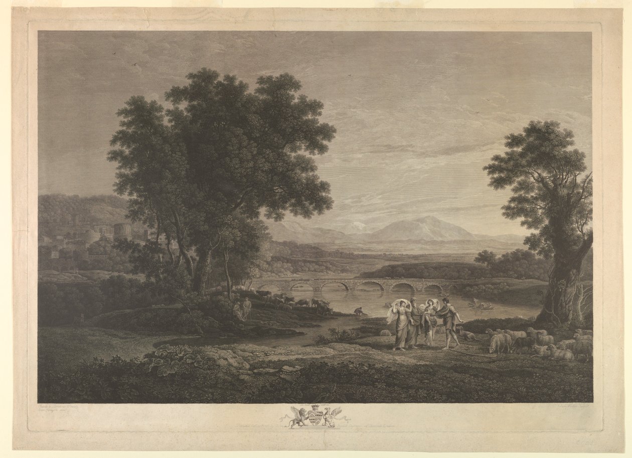 Jakob og Laban (Il Ponti) af William Woollett