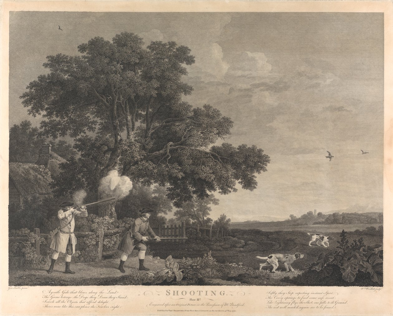 Skydning, plade III af William Woollett