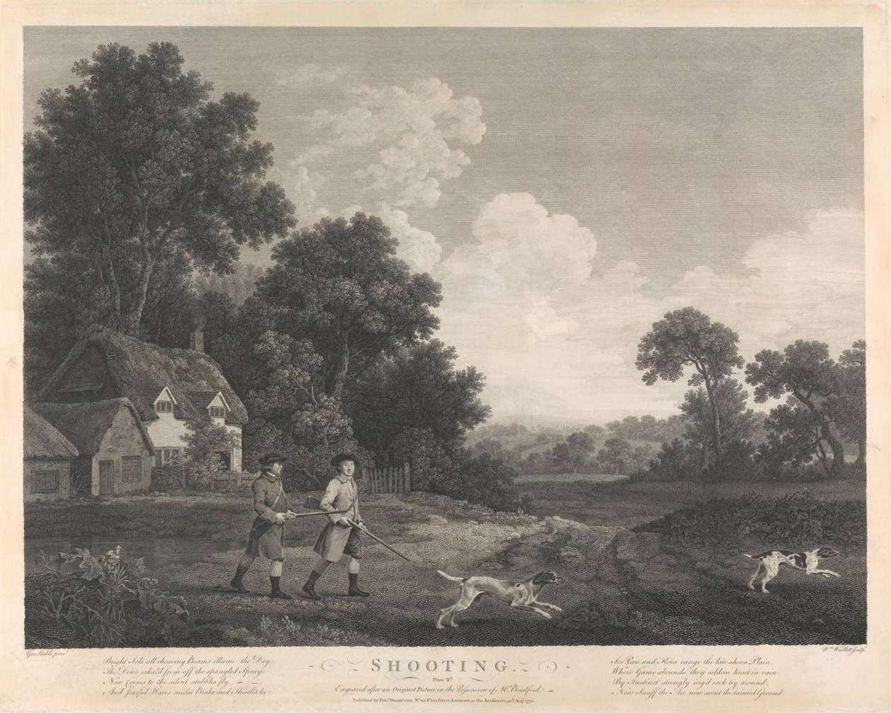 Skydning, Plade II af William Woollett