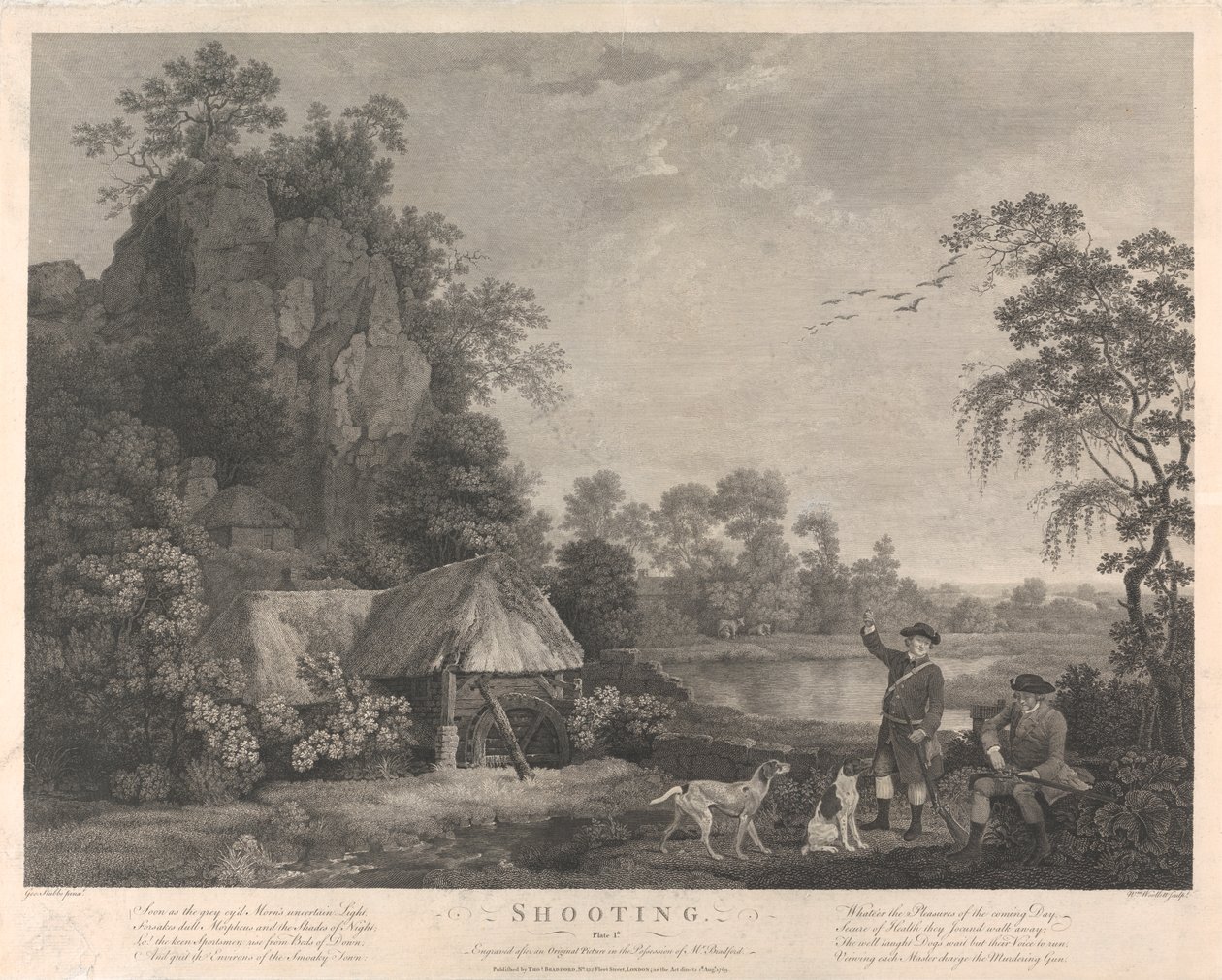 Skydning, plade I af William Woollett