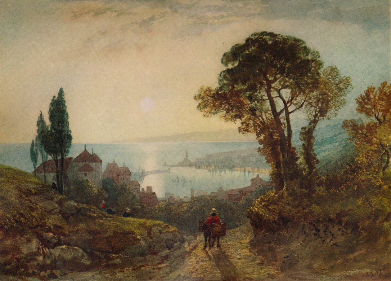 Udsigt over en havn, c1859, 1938 af William Wyld