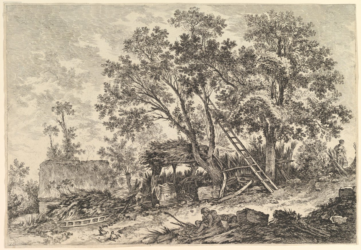IIe. Vue de Fronville 2. udsigt over Fronville, 1700-tallet. af William Wynne Ryland