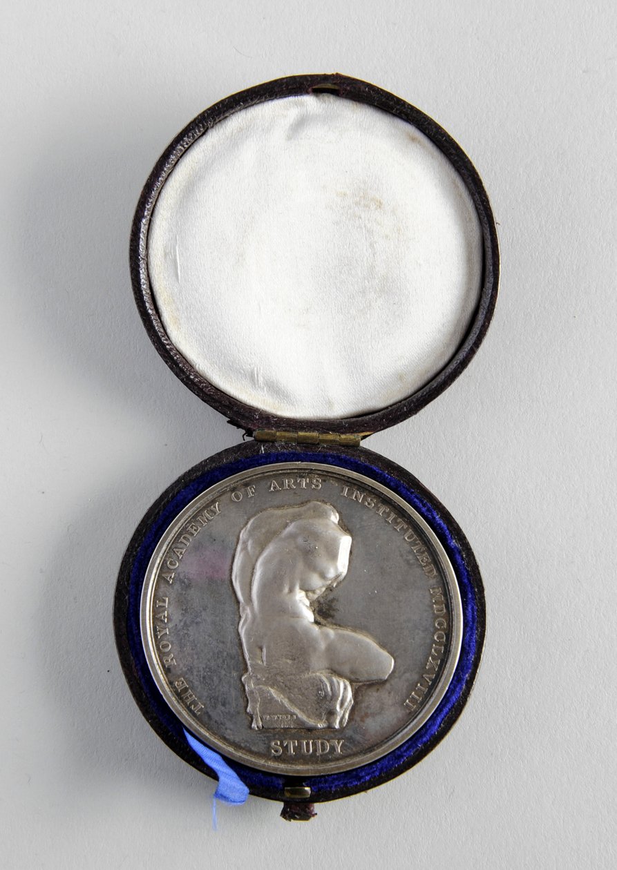 R.A. medalje tildelt George Frampton 10.12.1884 for den bedste model af en figur (metal) af William Wyon