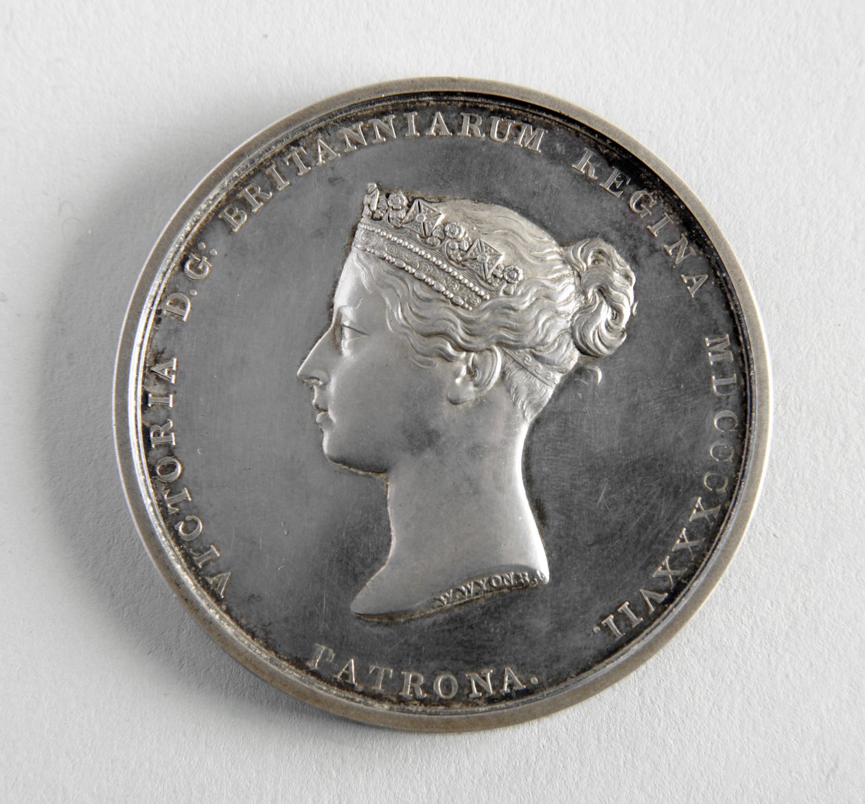 R.A. medalje tildelt George Frampton 10.12.1884 for den bedste model af en figur (metal) af William Wyon