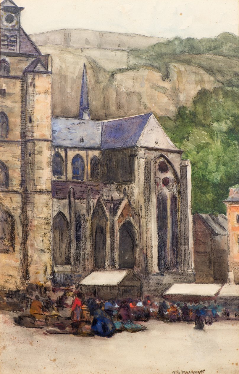 Markedspladsen, Dinant (akvarel) af William York MacGregor